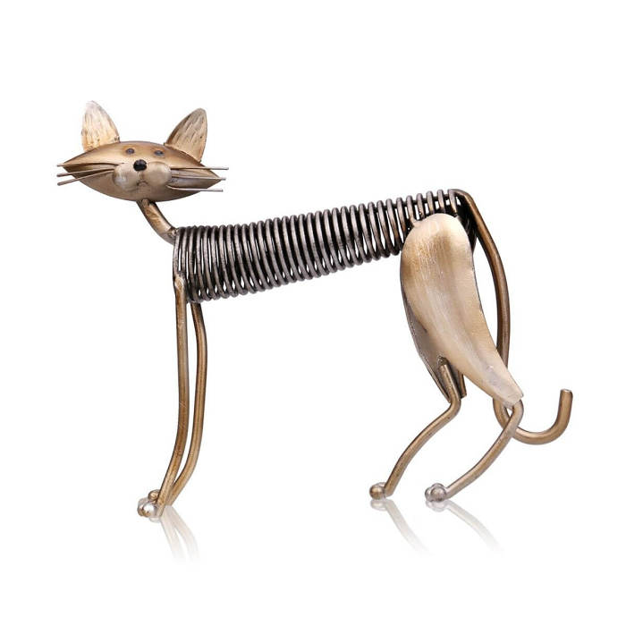 Artistic Cat Spring Sculpture