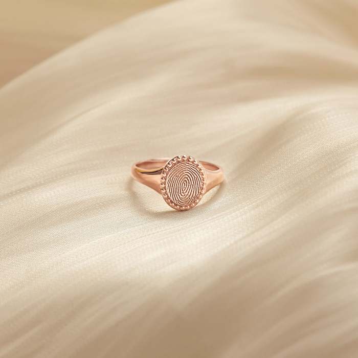 Personalized Thumbprint Ring
