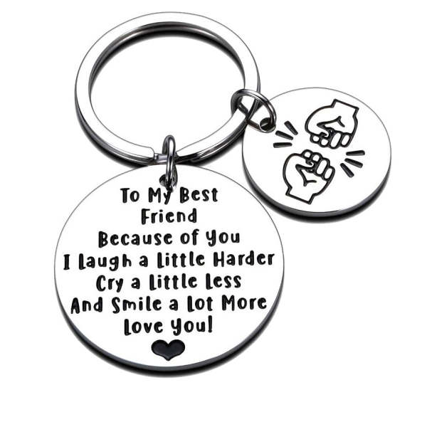 Best Friend Keychain Stainless Steel