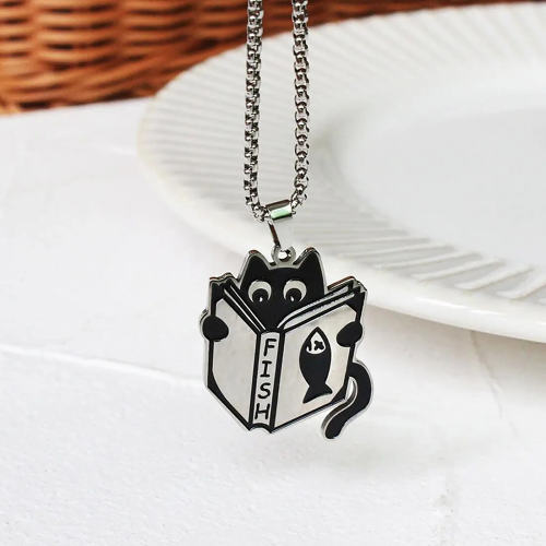 The Reading Cat Necklace