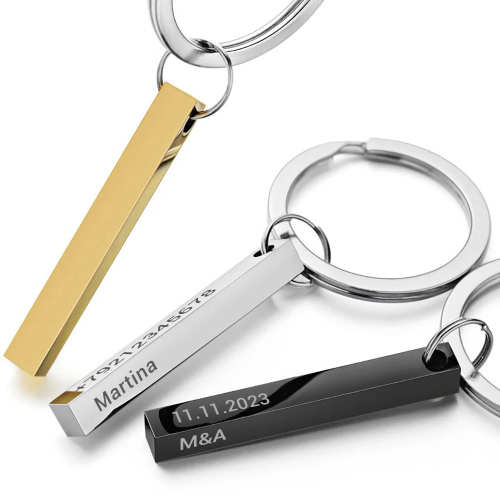 Coordinates Bar Keychain