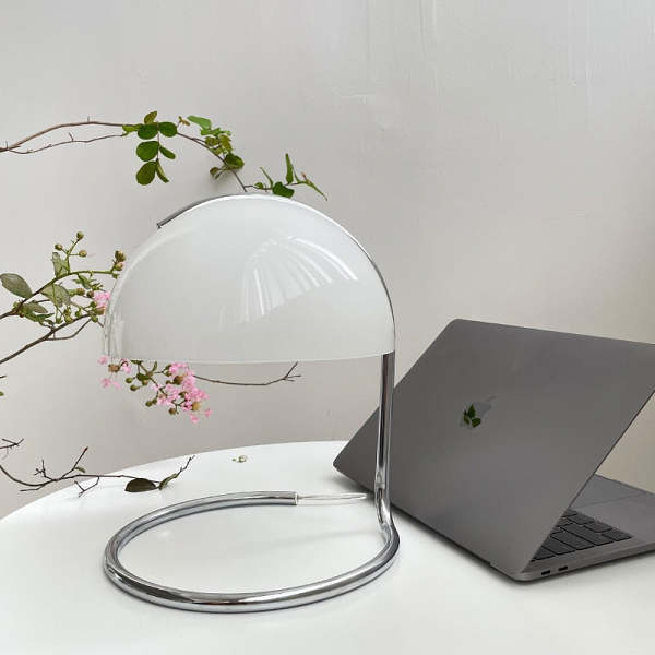Nordic Metal Glass Shade Table Lamp