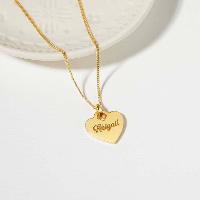 Custom Heart Name Necklace