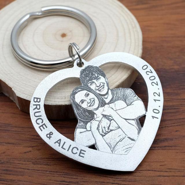 Custom Photo Keychain With Engraving