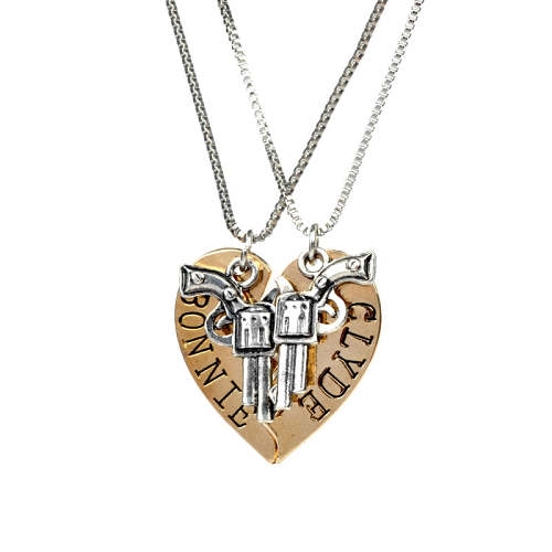 BONNIE and CLYDE Pendant Necklaces