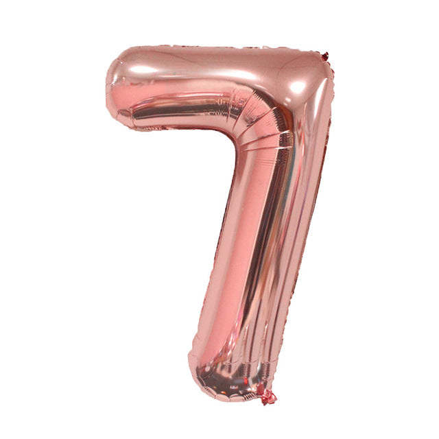 Number Foil Balloons 32 inches Gold Silver and Rose Gold