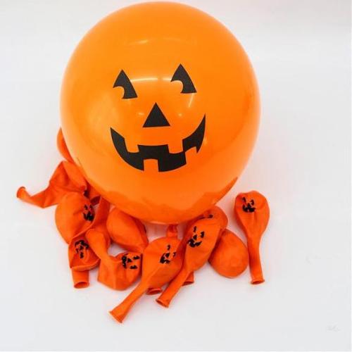 Orange Pumpkin Latex Balloons For Halloween Party Decorations 10 Pcs/Set