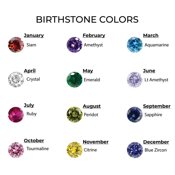 Sideway Initial Necklace With Birthstone