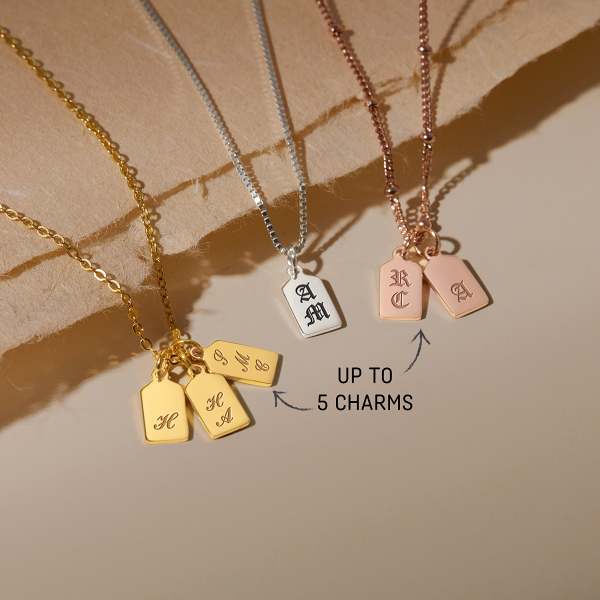 Mom Necklace With Kid's Initials