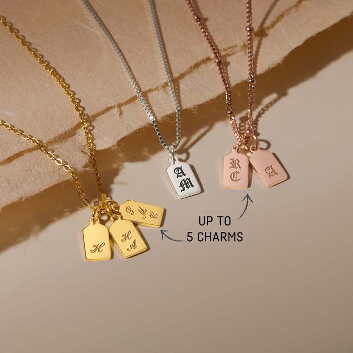 Mom Necklace With Kid's Initials