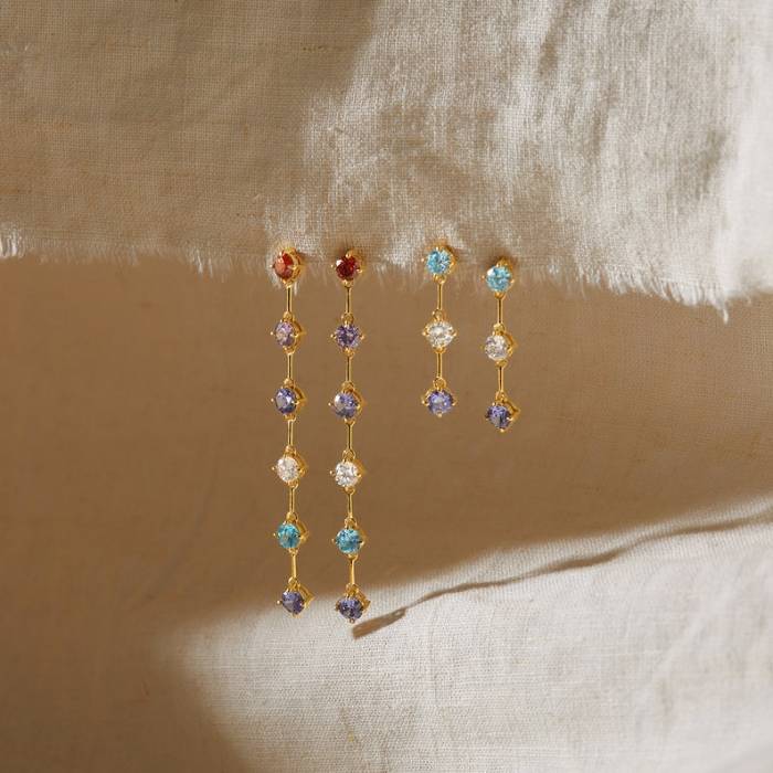 Multiple Birthstone Earrings For Mom