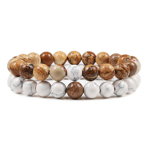 Picture Stone Couple Bracelets