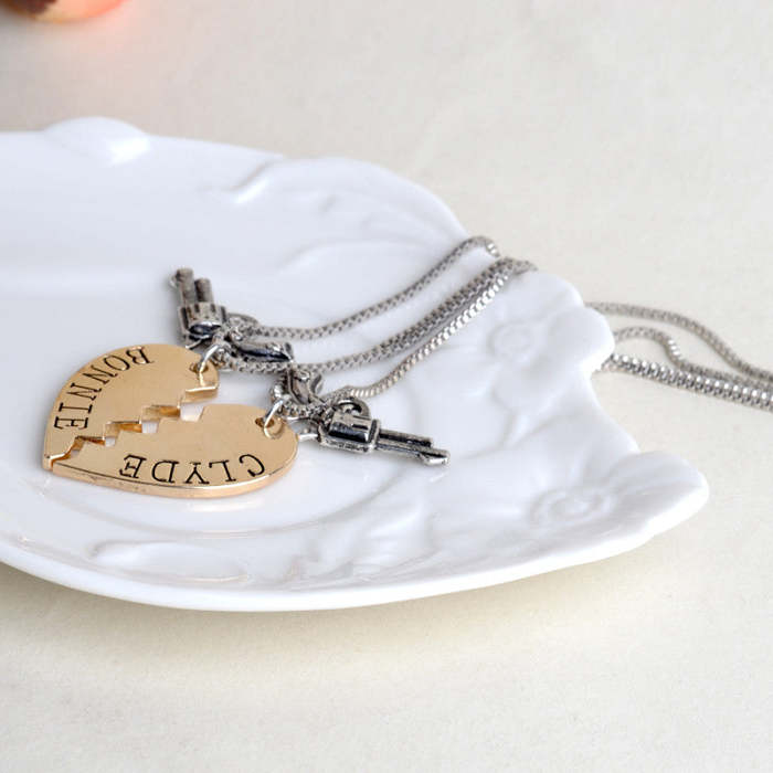 BONNIE and CLYDE Pendant Necklaces