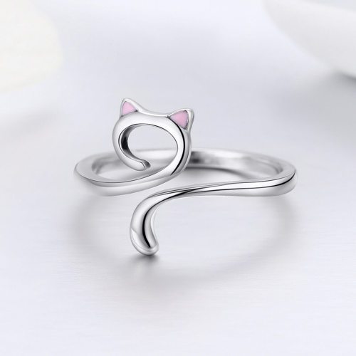 Pink Cat Ear Ring