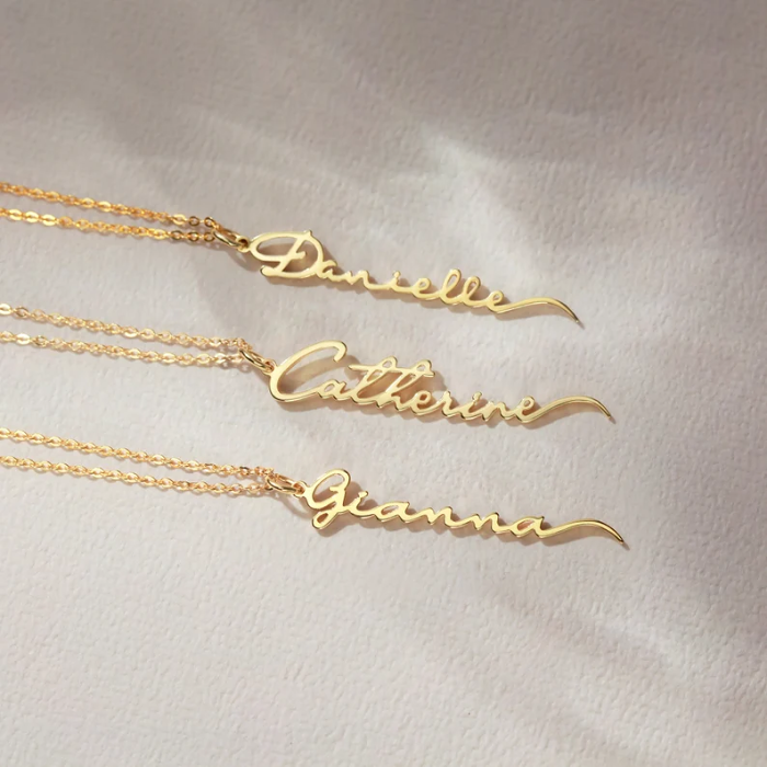Vertical Name Necklace