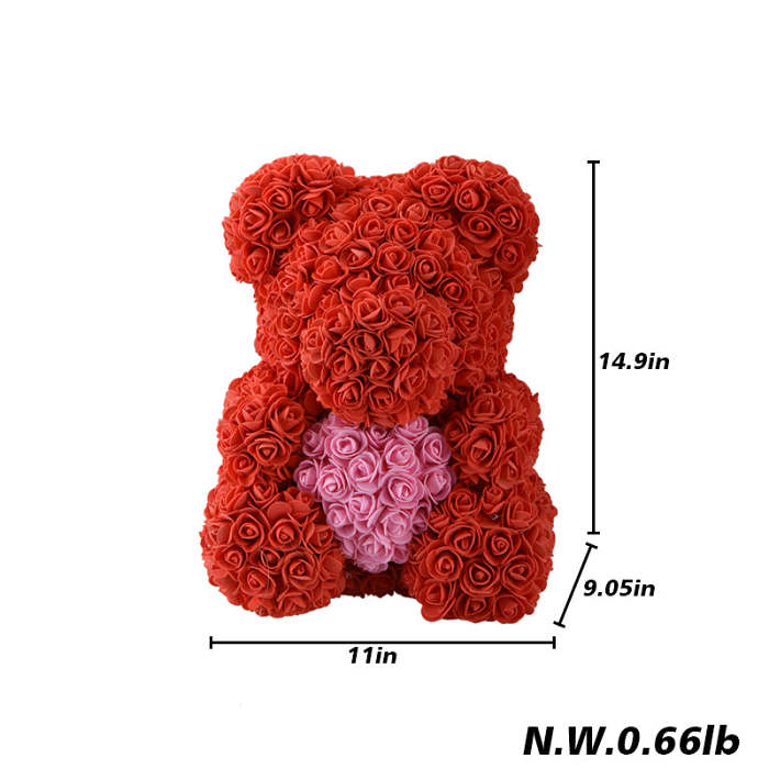 Forever Rose Teddy Bear With Heart