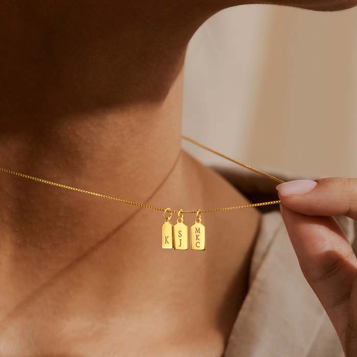 Mom Necklace With Kid's Initials