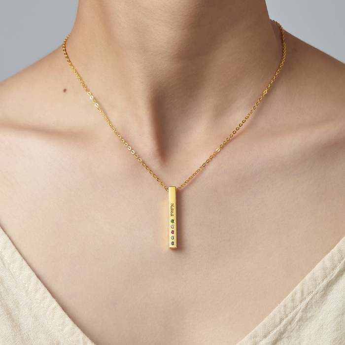 Mothers Necklace With Birthstones