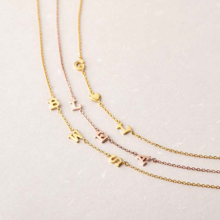 Spaced Letters Necklace