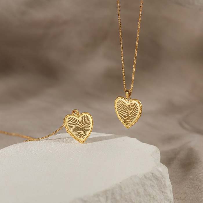 Fingerprint Heart Necklace