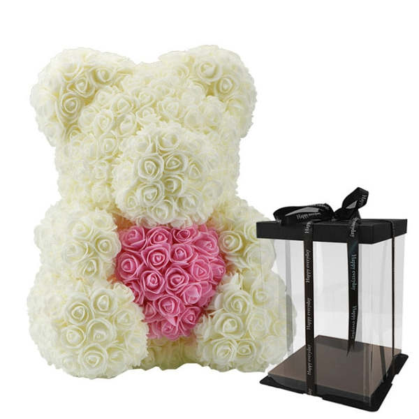 Forever Rose Teddy Bear With Heart