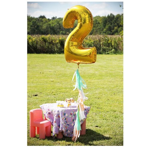 Number Foil Balloons 16 inches Gold Silver and Rose Gold