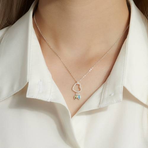 Custom Ring Necklace With Birthstone