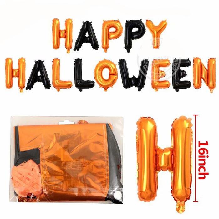 Happy Halloween Foil Letter Balloon Set