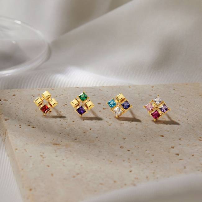 Multiple Birthstone Earrings