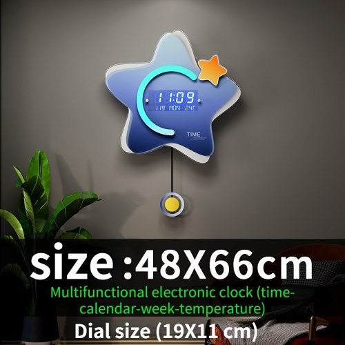 Electronic Star Wall Clock