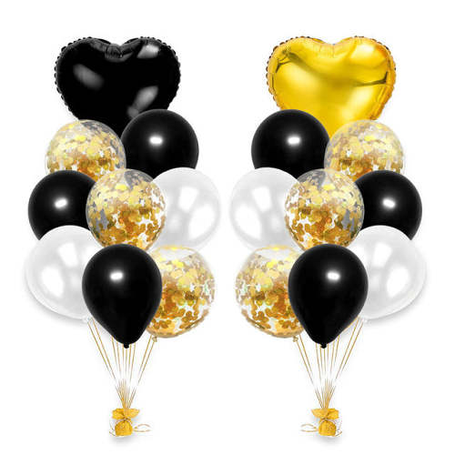 Foil Confetti Latex Balloon Wedding Decoration Set 18 Pcs / Set