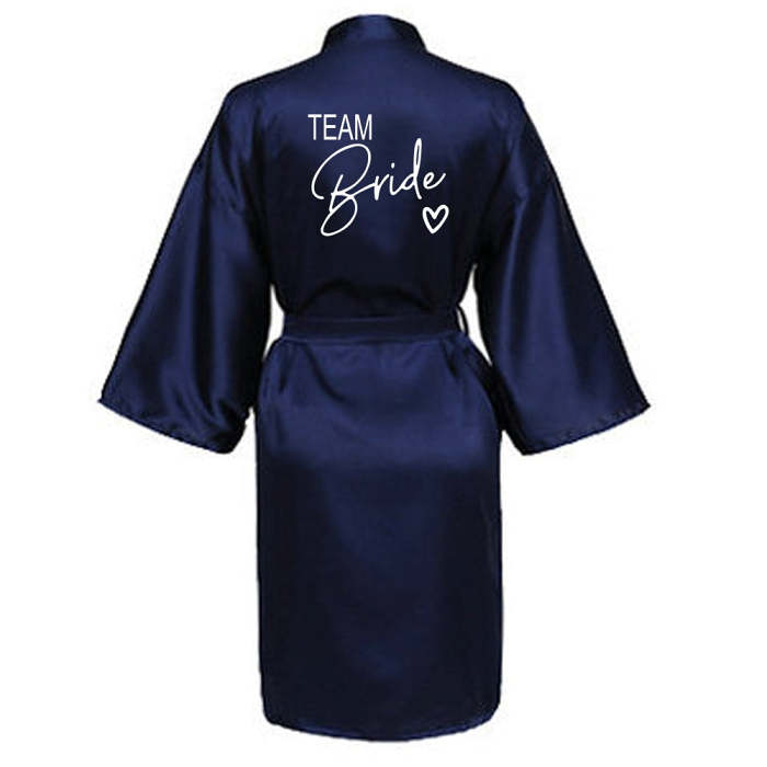 Satin Team Bride Robes For Wedding Shower