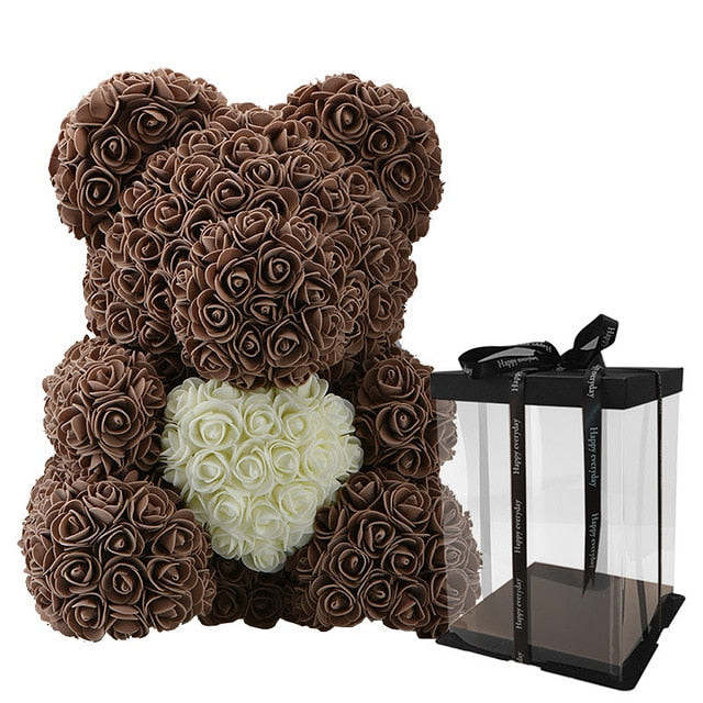 Forever Rose Teddy Bear With Heart