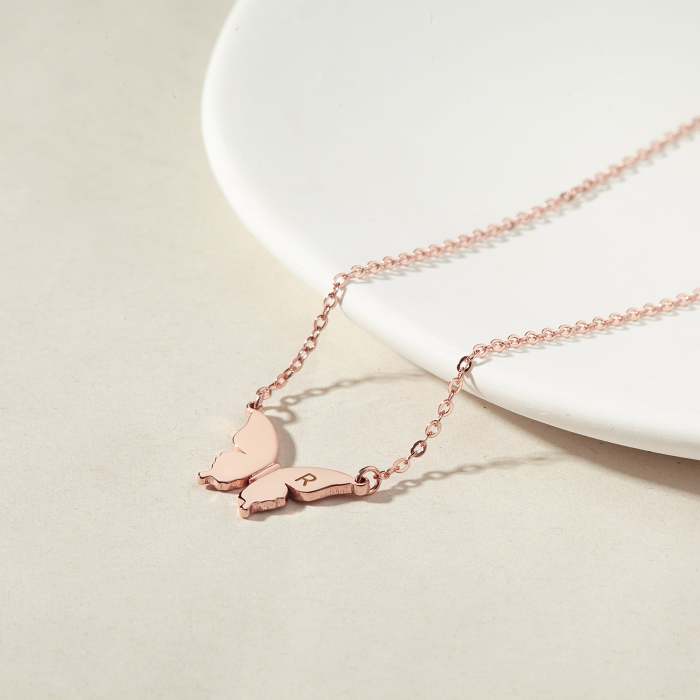 Custom Butterfly Necklace for Her