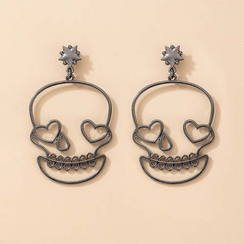 Halloween Skull Face Earrings