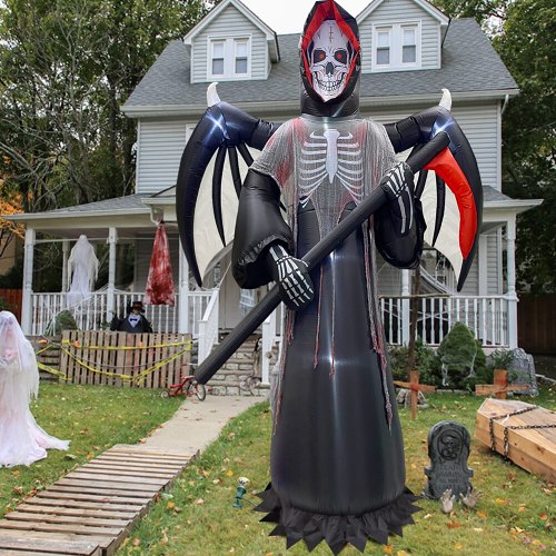 Halloween Inflatable Decorations | Grim Reaper With Sound Control