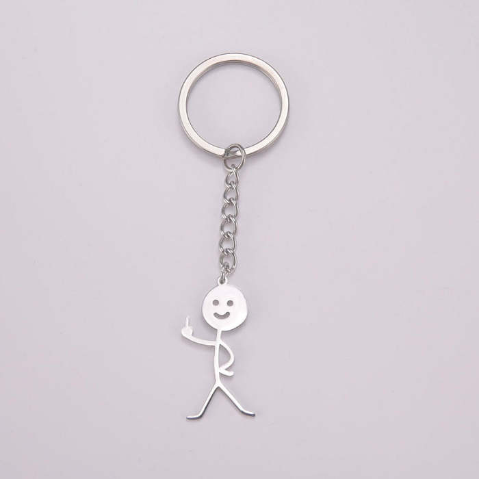 Middle Finger Funny Keychain