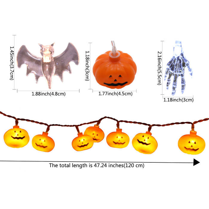 Scary Outdoor Halloween String Lights