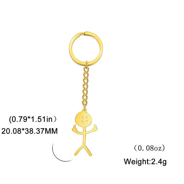 Middle Finger Funny Keychain