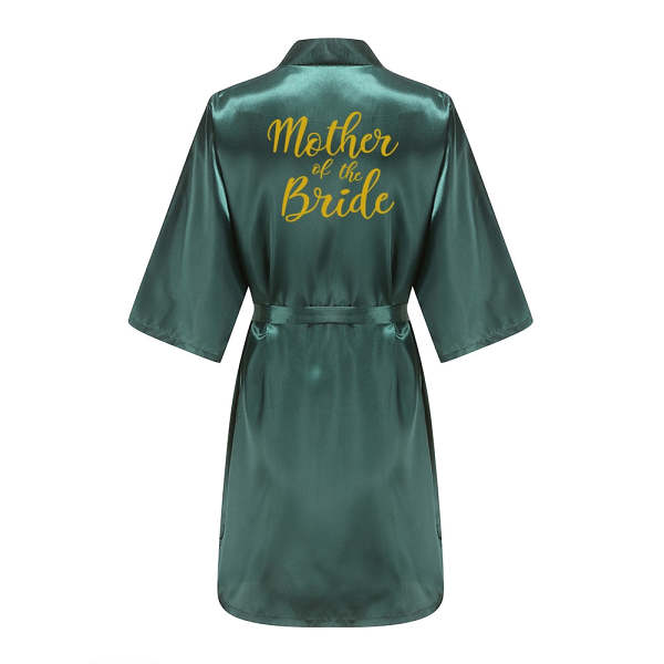 Classy Green Satin Robes For Bridesmaids