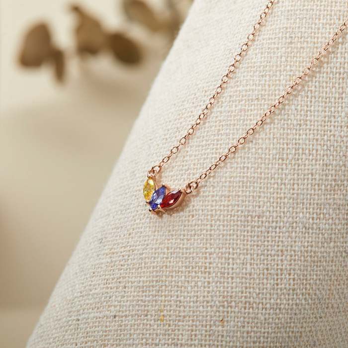 Mom Birthstone Necklace - Oval