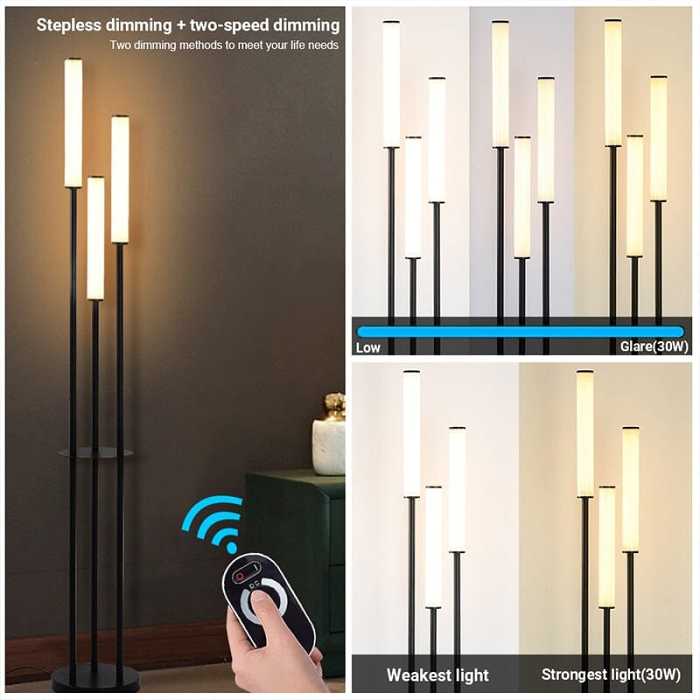 Luxury Shelf Floor Lamp Storage LED Floor Lamp