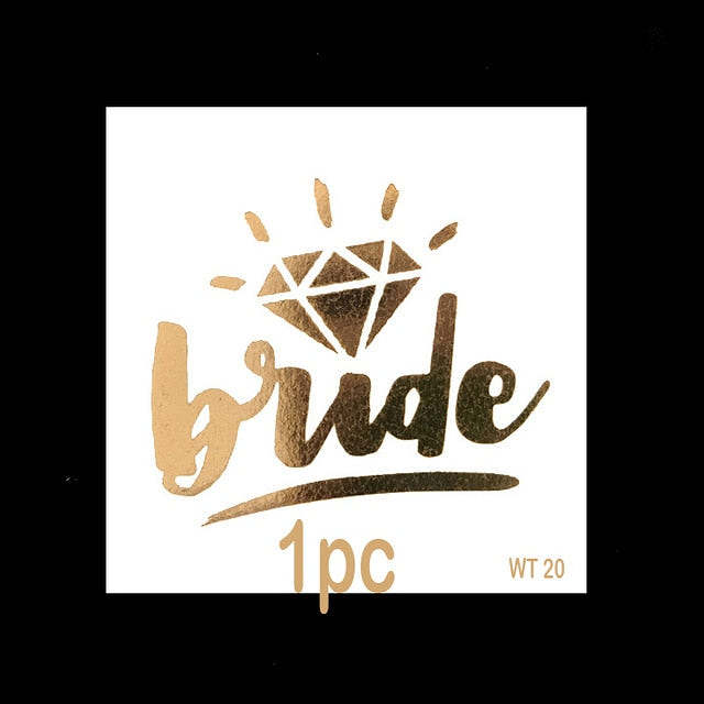 Bachelorette Party Temporary Tattoos - 10 PCs