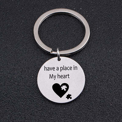 HAVE A PLACE IN MY HEART Engraved Key Chain for Couples