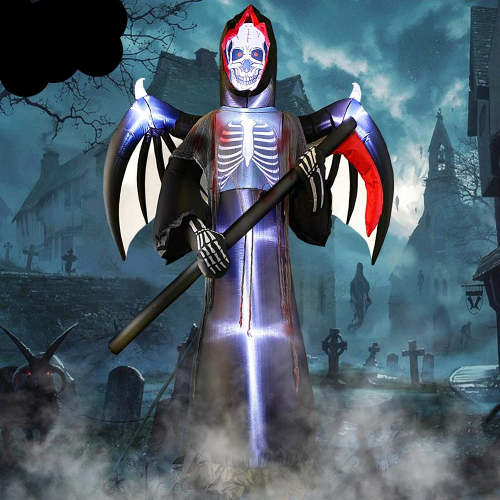 Halloween Inflatable Decorations | Grim Reaper With Sound Control