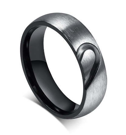 Heart Engraved Promise Rings for Couples