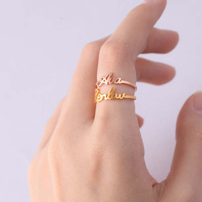 Stackable Name Ring