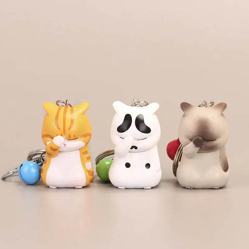 Facepalm Cat Keychain Set