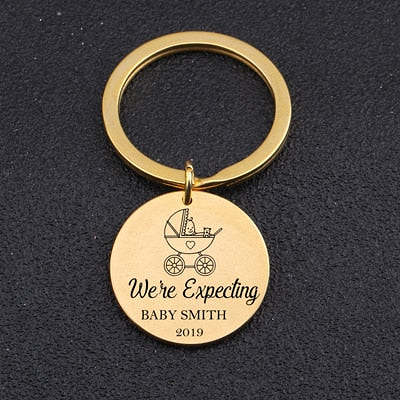 Engraved Keychain Gift For Expecting Parents