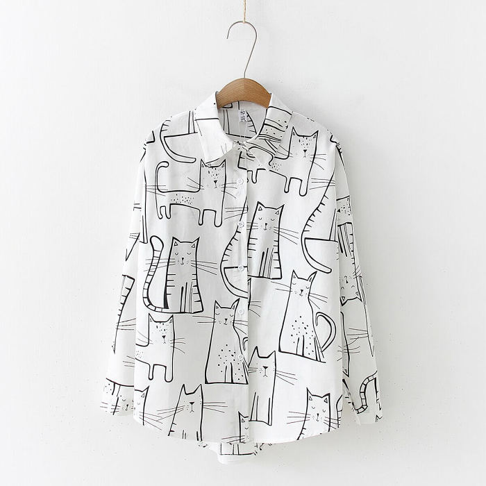 Relaxing Cat Blouse